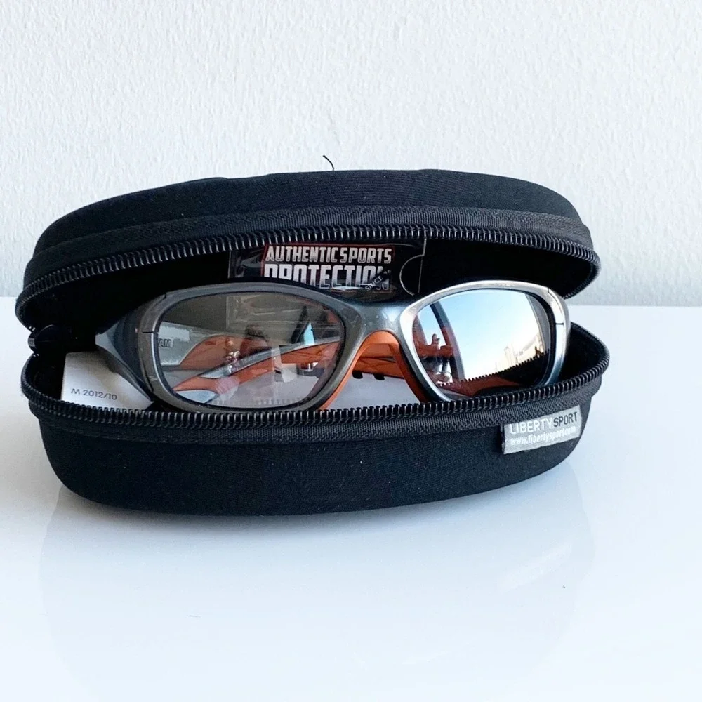 Kids Liberty Sport Slam‎ Glasses F8 Navy and Orange - with case & accessories